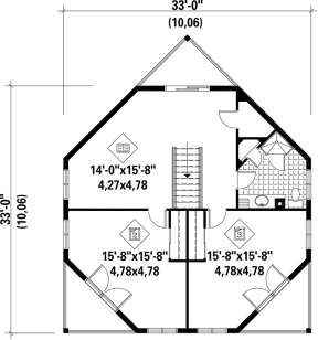 Upper Floor Plan for House Plan #6146-00143