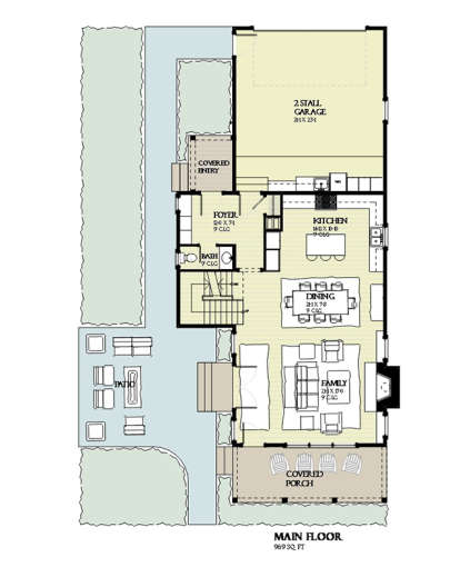 Main Floor Plan for House Plan #1637-00122