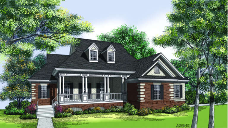 Traditional House Plan #048-00091 Elevation Photo