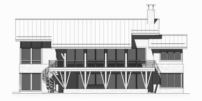 Mountain Rustic House Plan #1637-00125 Elevation Photo