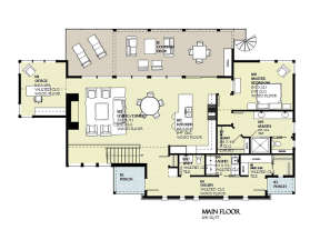 Main Floor Plan for House Plan #1637-00125