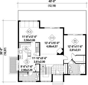 Main Floor Plan for House Plan #6146-00145