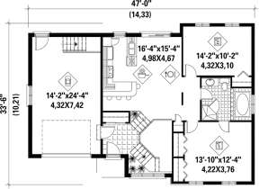 Main Floor Plan for House Plan #6146-00149