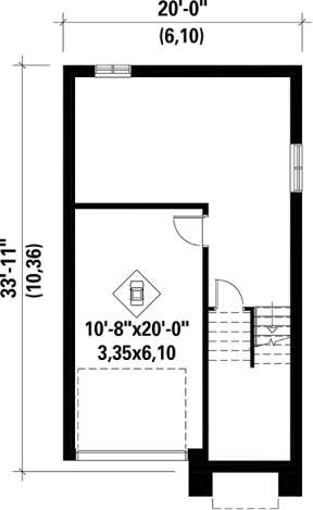 Basement Floor Plan for House Plan #6146-00151