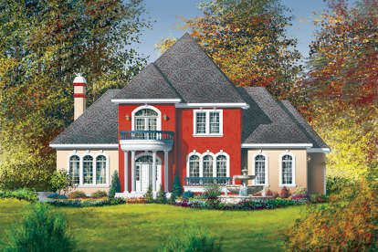 European House Plan #6146-00155 Elevation Photo