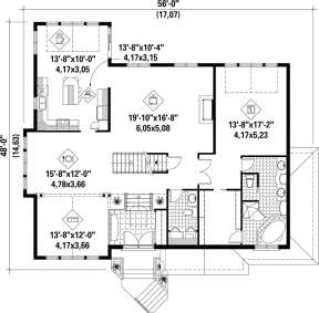 Main Floor Plan for House Plan #6146-00157
