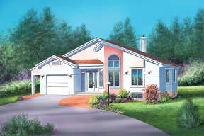 Modern  House Plan #6146-00163 Elevation Photo