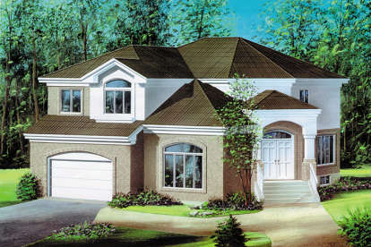 European House Plan #6146-00167 Elevation Photo