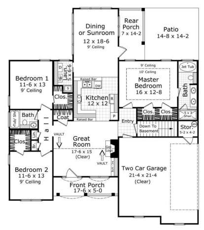 Main Floor for House Plan #348-00255