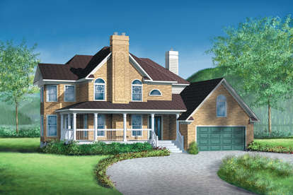 Country House Plan #6146-00173 Elevation Photo