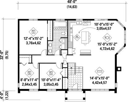 Main Floor Plan for House Plan #6146-00174
