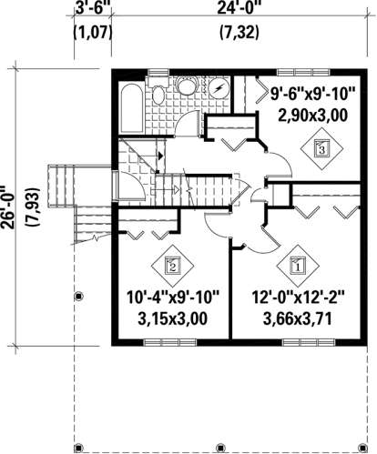 Main Floor Plan for House Plan #6146-00175