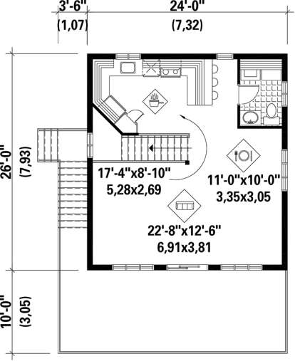 Upper Floor Plan for House Plan #6146-00175