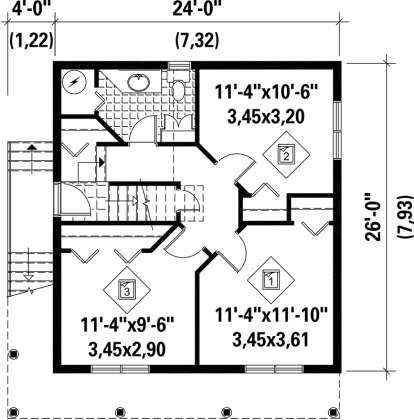 Main Floor Plan for House Plan #6146-00176