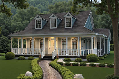 Country House Plan #033-00018 Elevation Photo