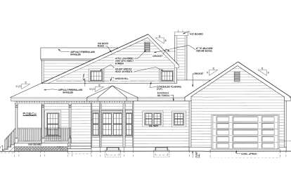 Country House Plan #033-00018 Elevation Photo