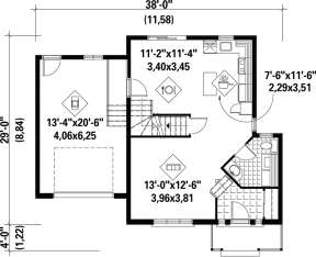 Main Floor Plan for House Plan #6146-00181