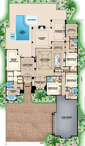 Main Floor Plan for House Plan #1018-00231