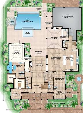 Main Floor Plan for House Plan #1018-00235