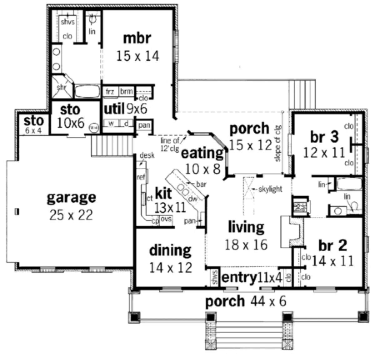 Floorplan 1 for House Plan #048-00095