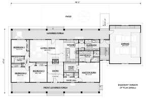Main Floor w/ Basement Stair Location for House Plan #3125-00006