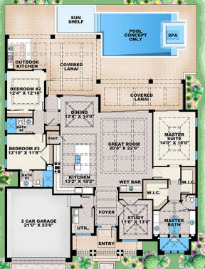 Main Floor Plan for House Plan #1018-00237