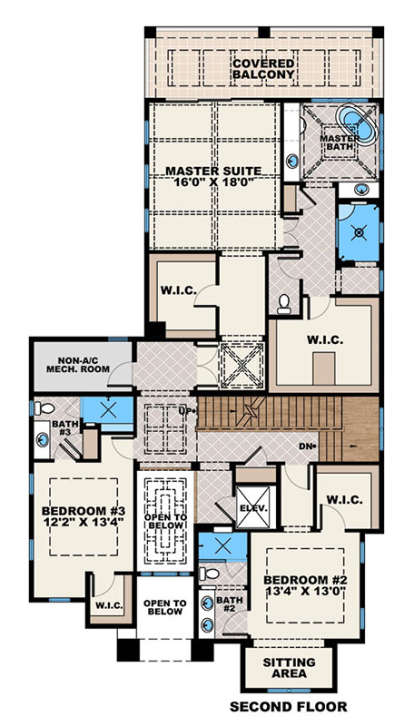 Second Level for House Plan #1018-00241