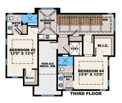Third Level for House Plan #1018-00241