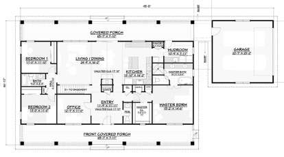 Floorplan 1 for House Plan #3125-00007