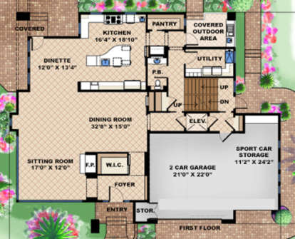 Main Floor Plan for House Plan #1018-00243