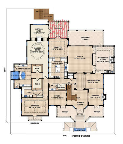Main Floor Plan for House Plan #1018-00247