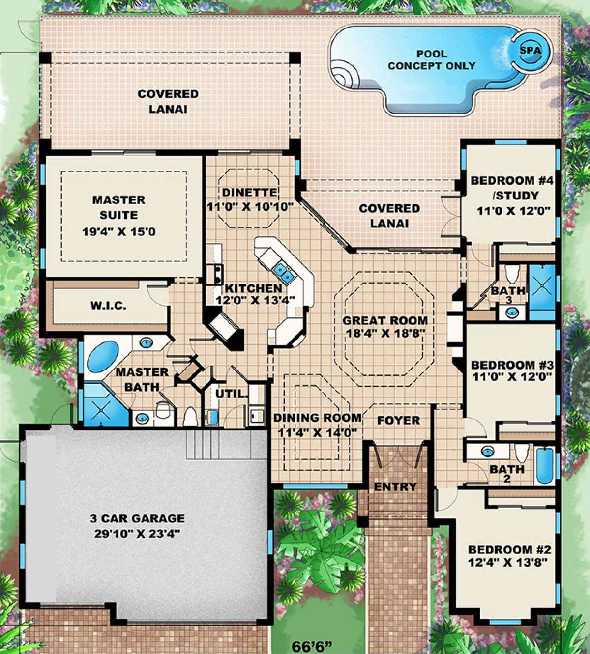 Main Floor Plan for House Plan #1018-00248