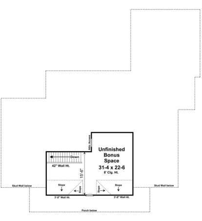 Bonus Room for House Plan #348-00256