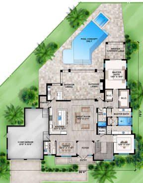 Floorplan 1 for House Plan #207-00022