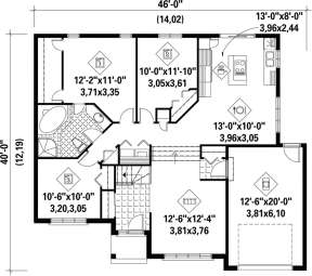 Main Floor Plan for House Plan #6146-00188