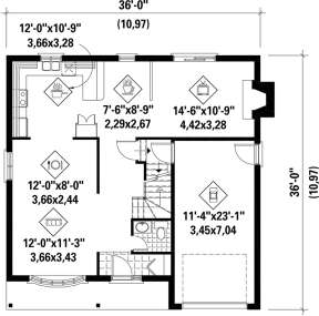 Main Floor Plan for House Plan #6146-00189