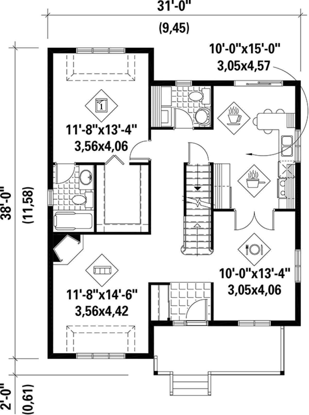 Main Floor Plan for House Plan #6146-00194