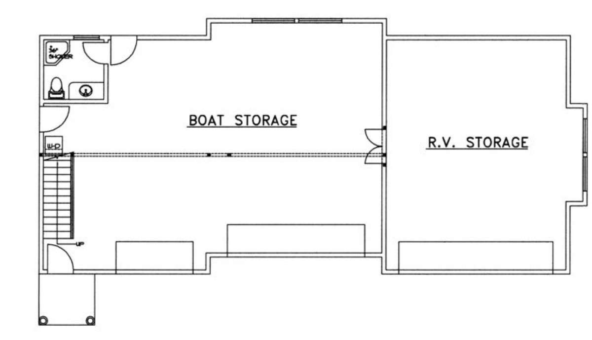 Garage Floor for House Plan #039-00403