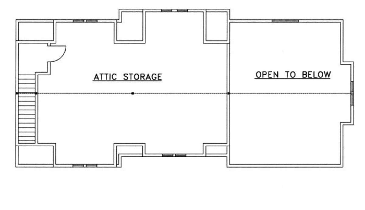 Attic Floor for House Plan #039-00403