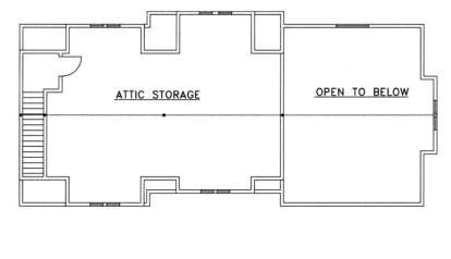 Attic Floor for House Plan #039-00403