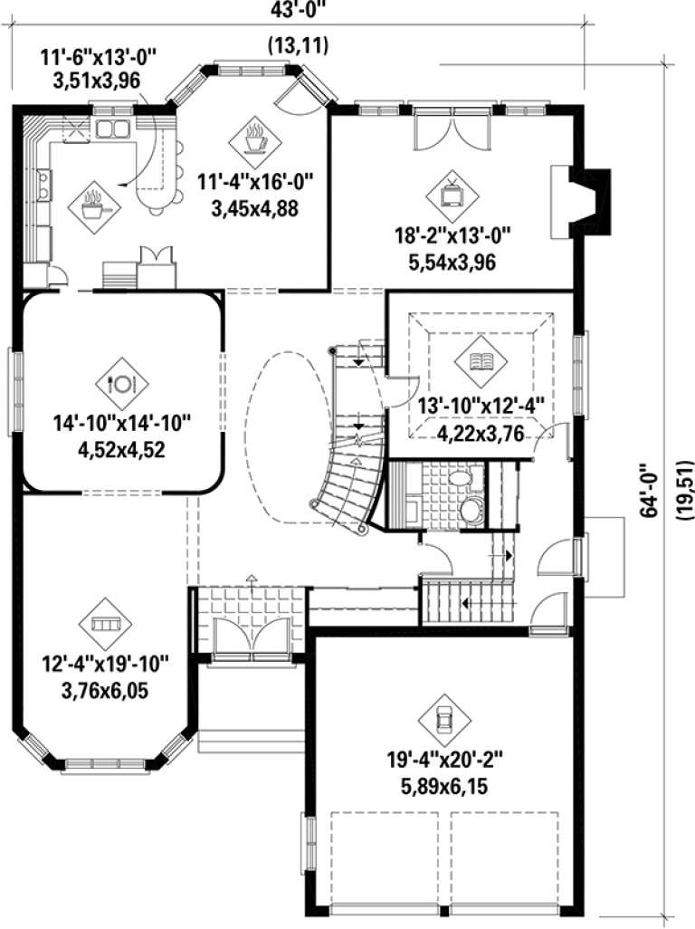 House Plan House Plan #17641 Drawing 1