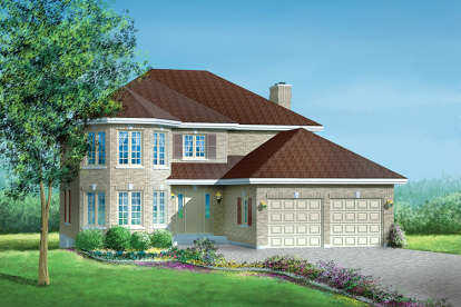 European House Plan #6146-00199 Elevation Photo