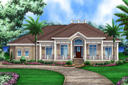 Florida House Plan #1018-00250 Elevation Photo