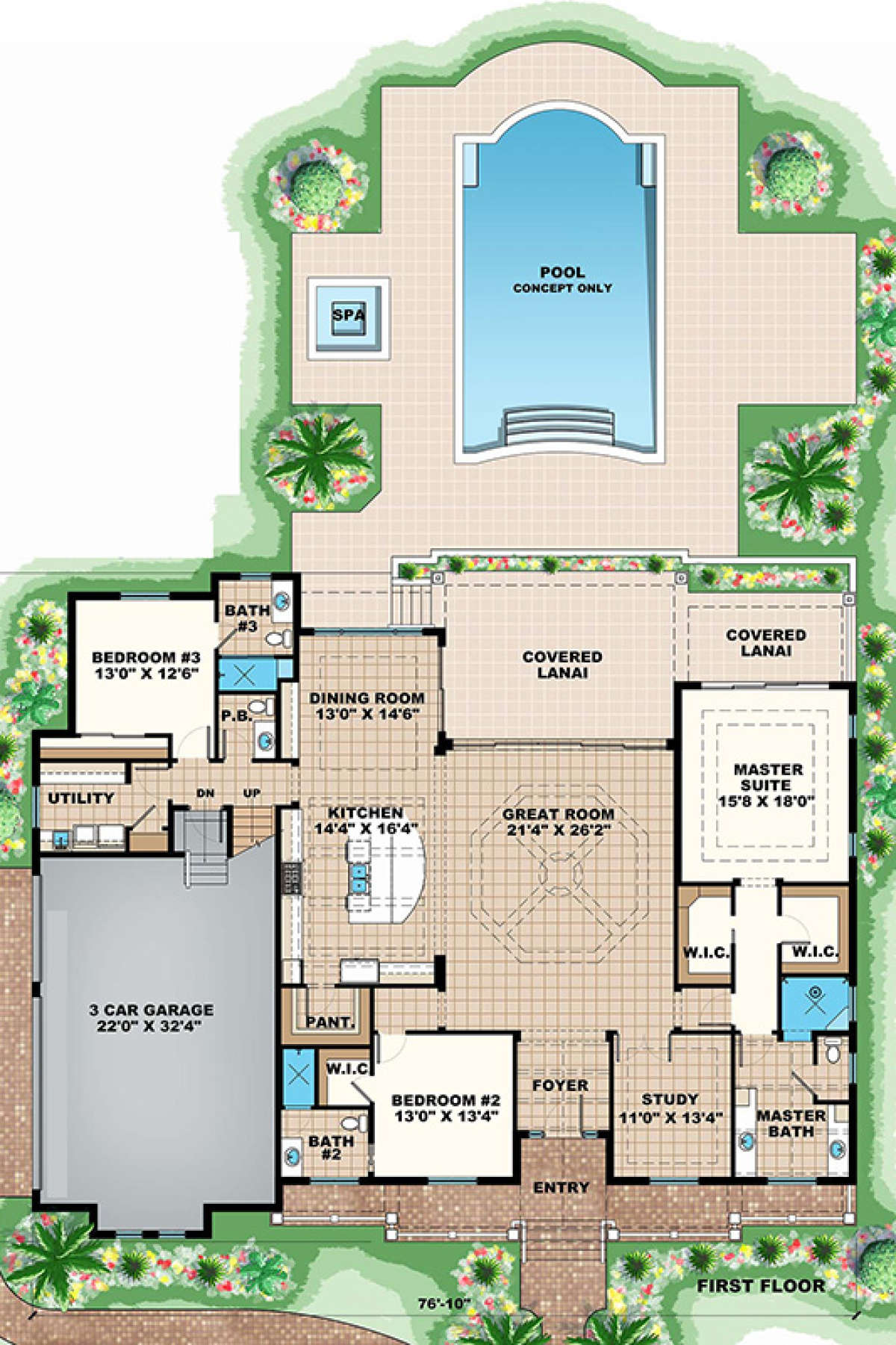 Main Floor Plan for House Plan #1018-00250