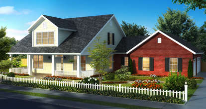 4 Bed, 3 Bath, 2198 Square Foot House Plan - #4848-00341