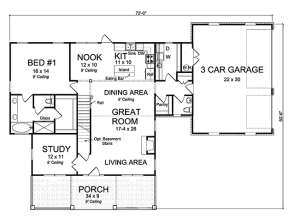Floorplan 1 for House Plan #4848-00341