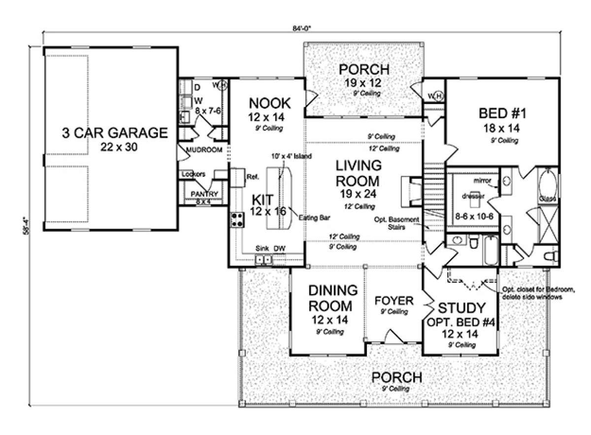 Floorplan 1 for House Plan #4848-00342