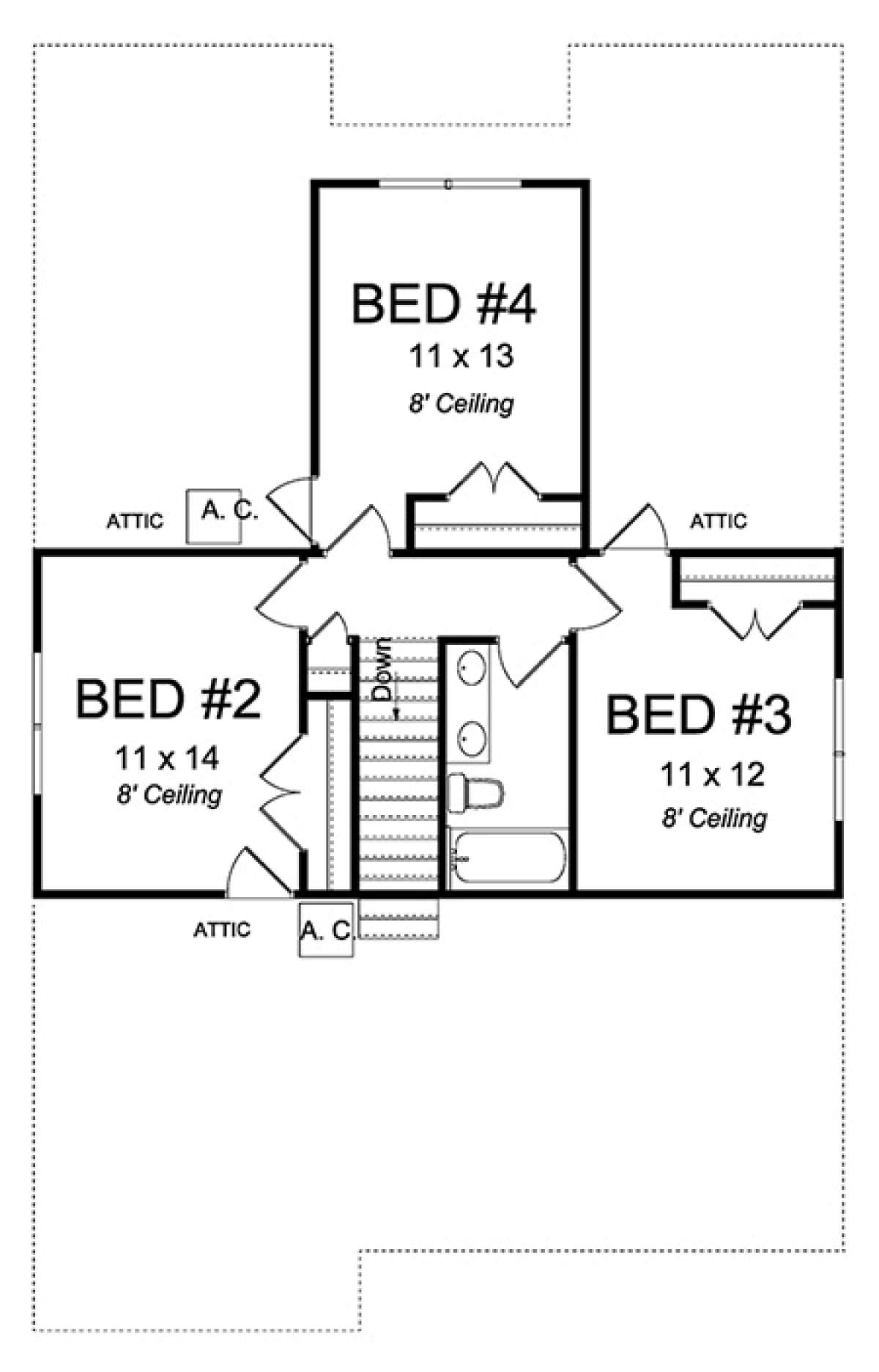 Floorplan 2 for House Plan #4848-00346