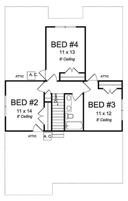 Floorplan 2 for House Plan #4848-00346