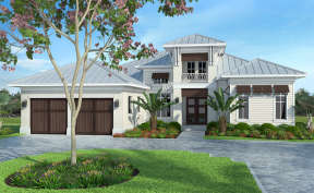 Coastal House Plan #207-00023 Elevation Photo